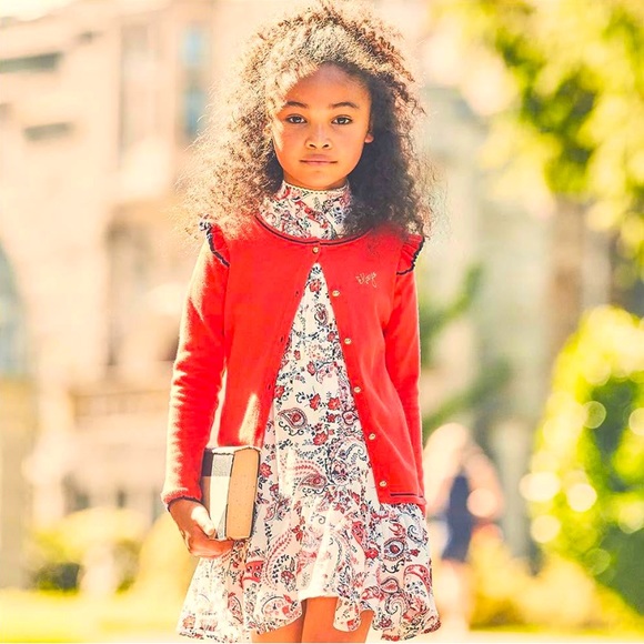 Janie and Jack Other - JANIE AND JACK - The Maya Dress (White Paisley) Size 12-18